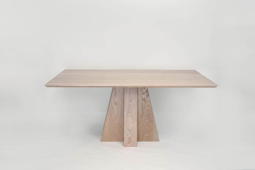 Wooden Helle Dining Table by Bowen Liu Studio
